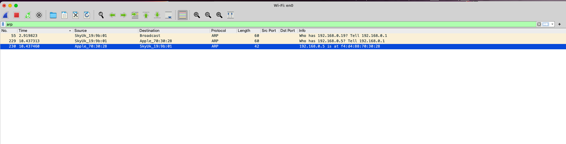 d. the gateway's MAC address