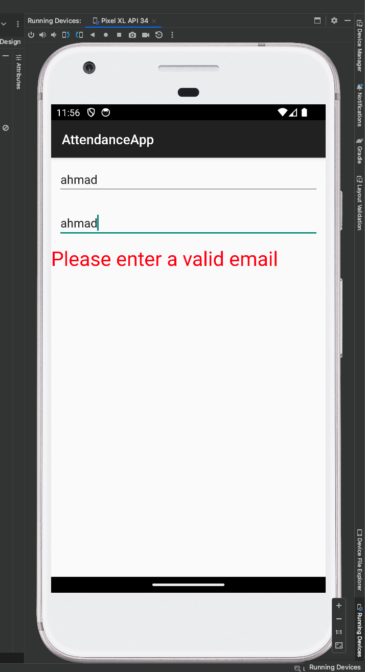 Sign Up with invalid email